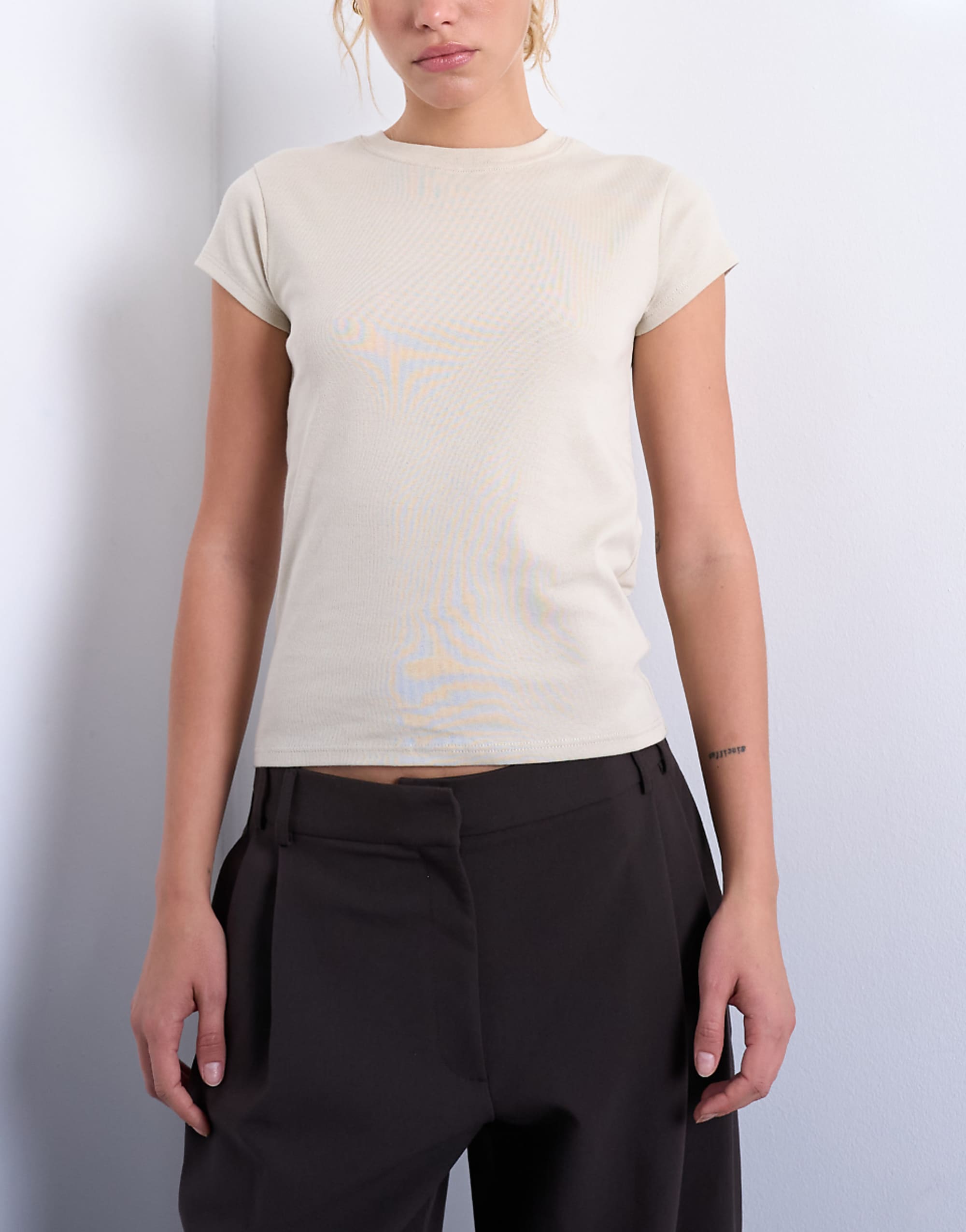 Topshop Everyday Tee in Stone
