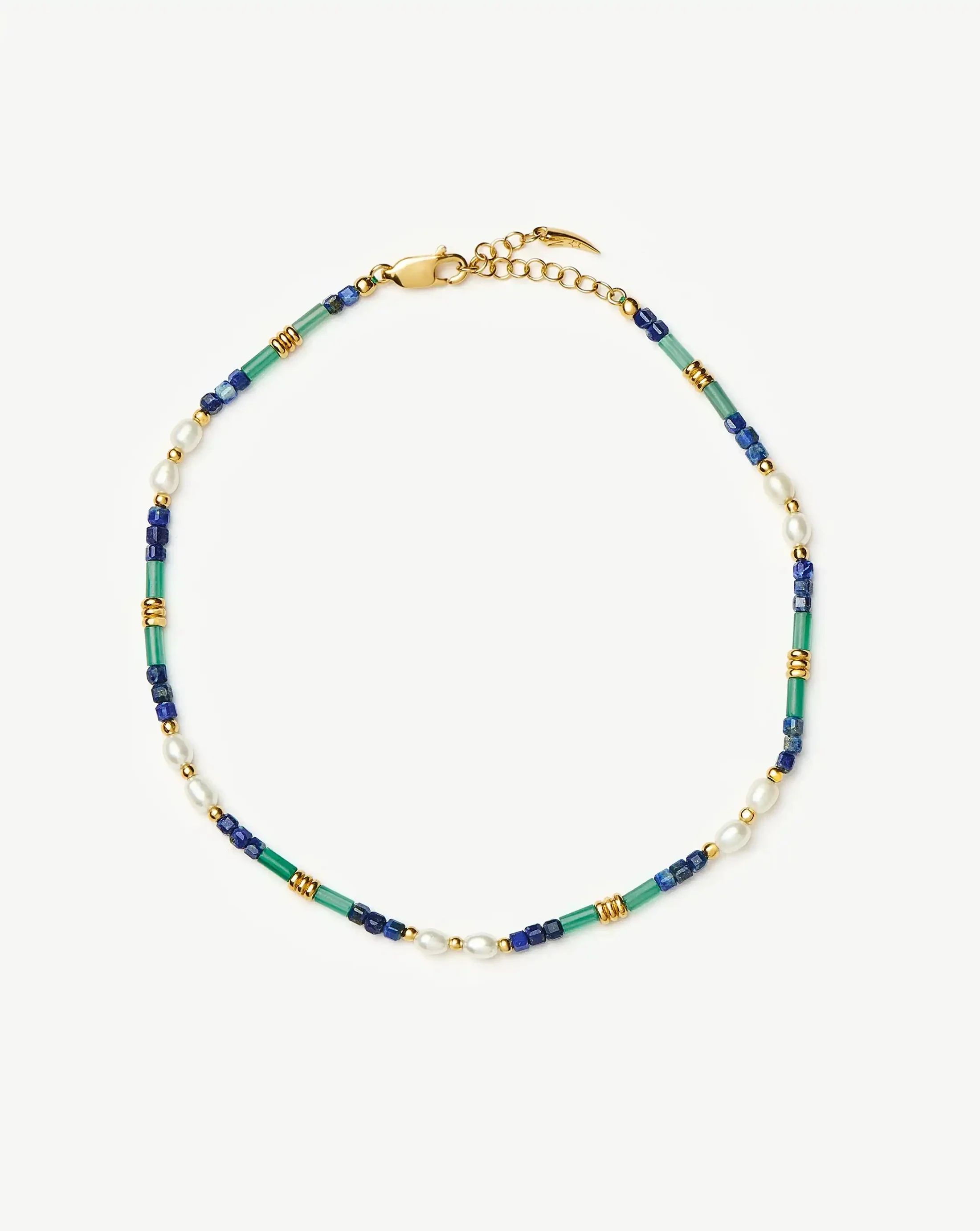 Missoma, Beaded Gemstone & Pearl Anklet