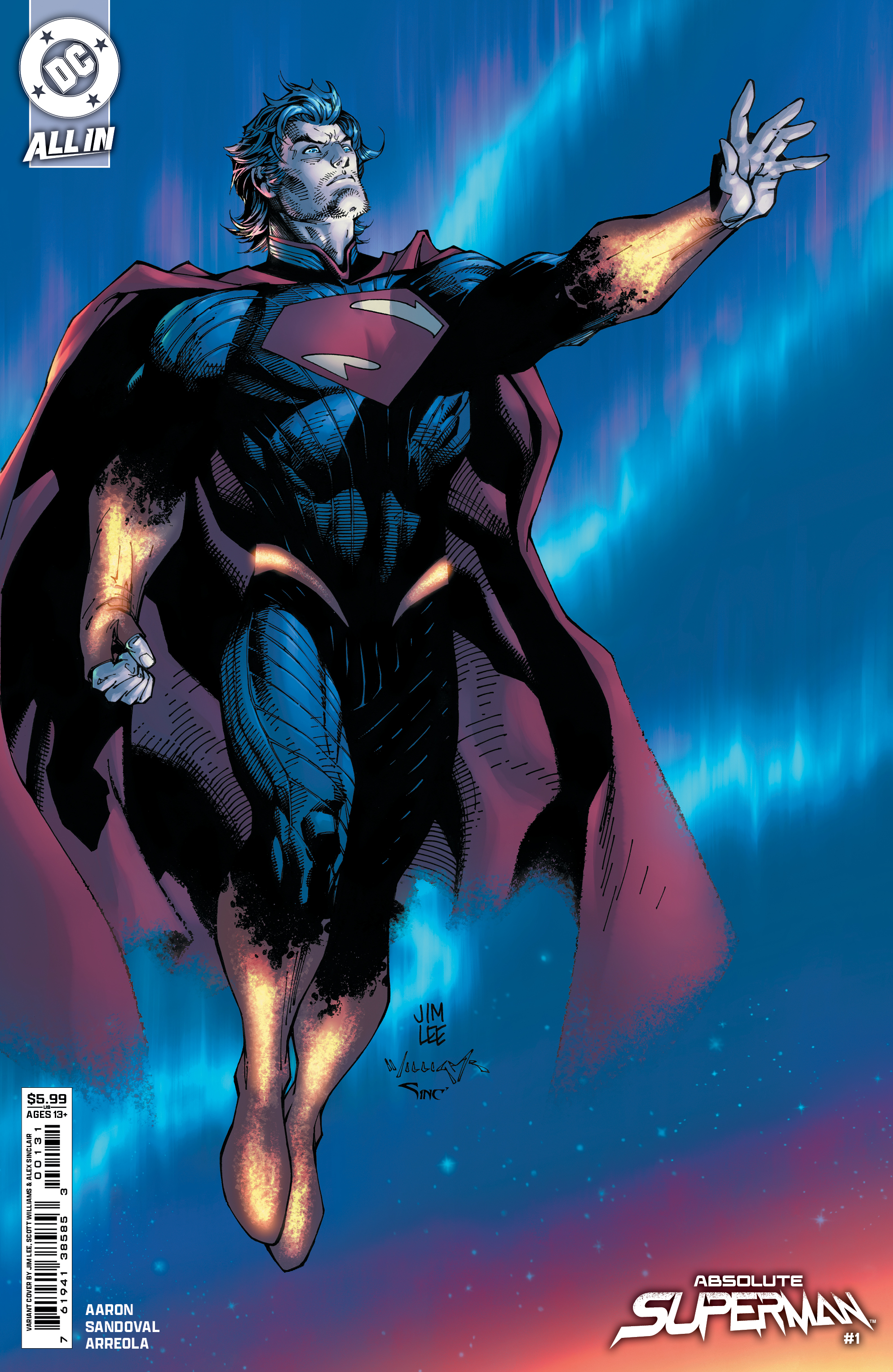 Covers for Absolute Superman #1.