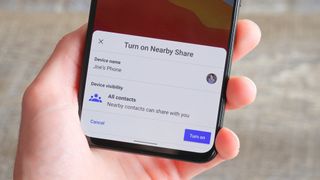 Nearby Share feature on a Google Pixel phone
