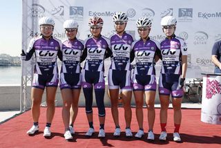 China Chongming team at the 2015 Ladies Tour of Qatar