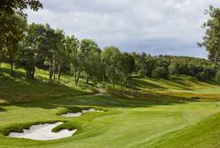 3rd green on the Downs course at Goodwood