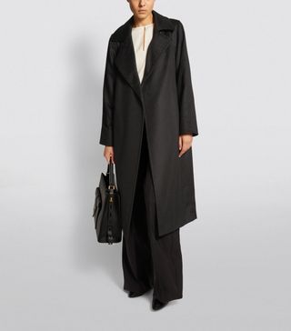 Womens Max Mara Black Manuela Belted Coat | Harrods Uk