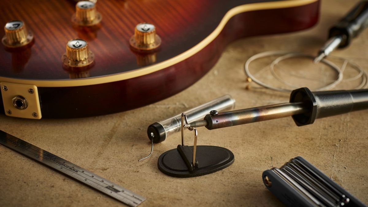 soldering iron with guitar