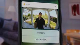 A 2016 WWDC promo for the IOS 10 "Home" app promised a smart doorbell that would record and track visitors, notify you of their presence, and allow you to talk with them | Credit: Apple
