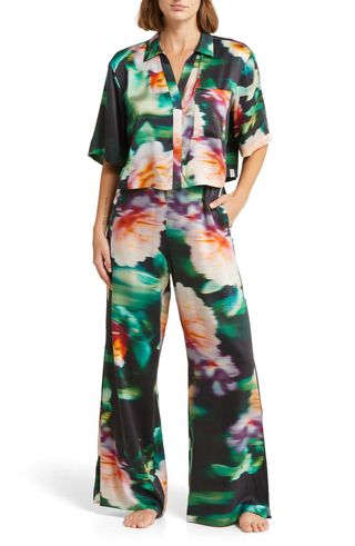 High Waist Washable Silk Pajamas