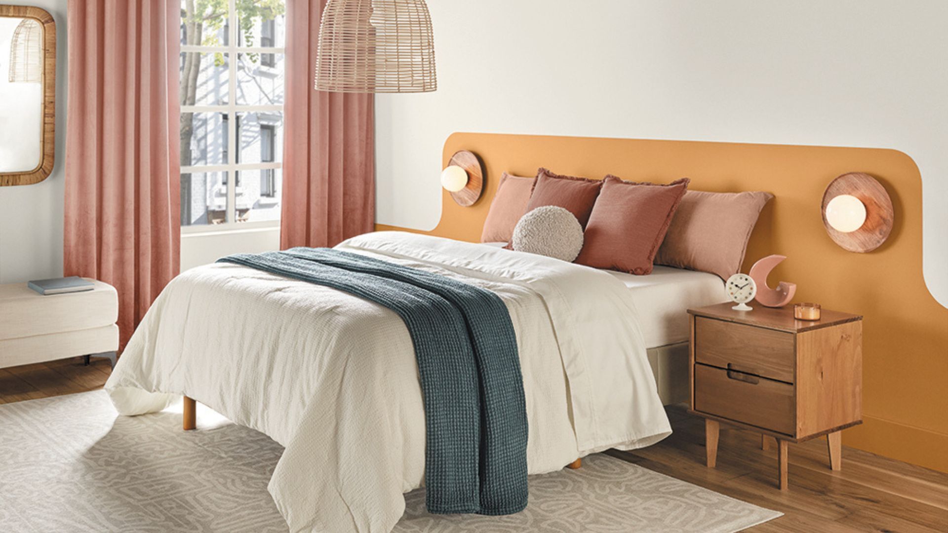 A gray bedroom
