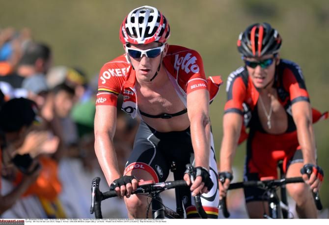 Jurgen van den Broeck crosses the line