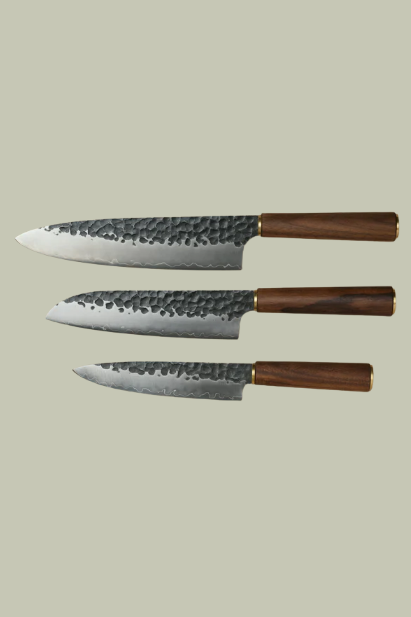 A set of three Japanese knives