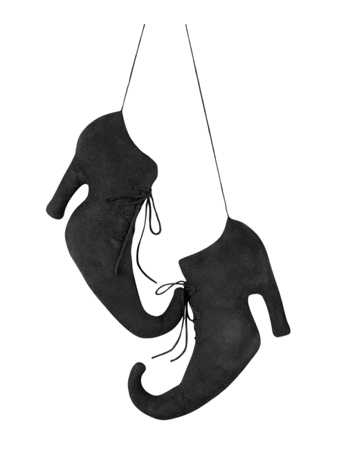 Suhine Vintage Halloween Witch Shoes Wall Hanging 