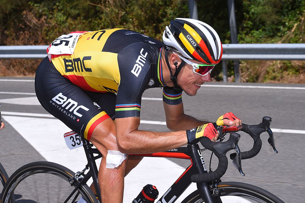 Philippe Gilbert gets aero during stage 7