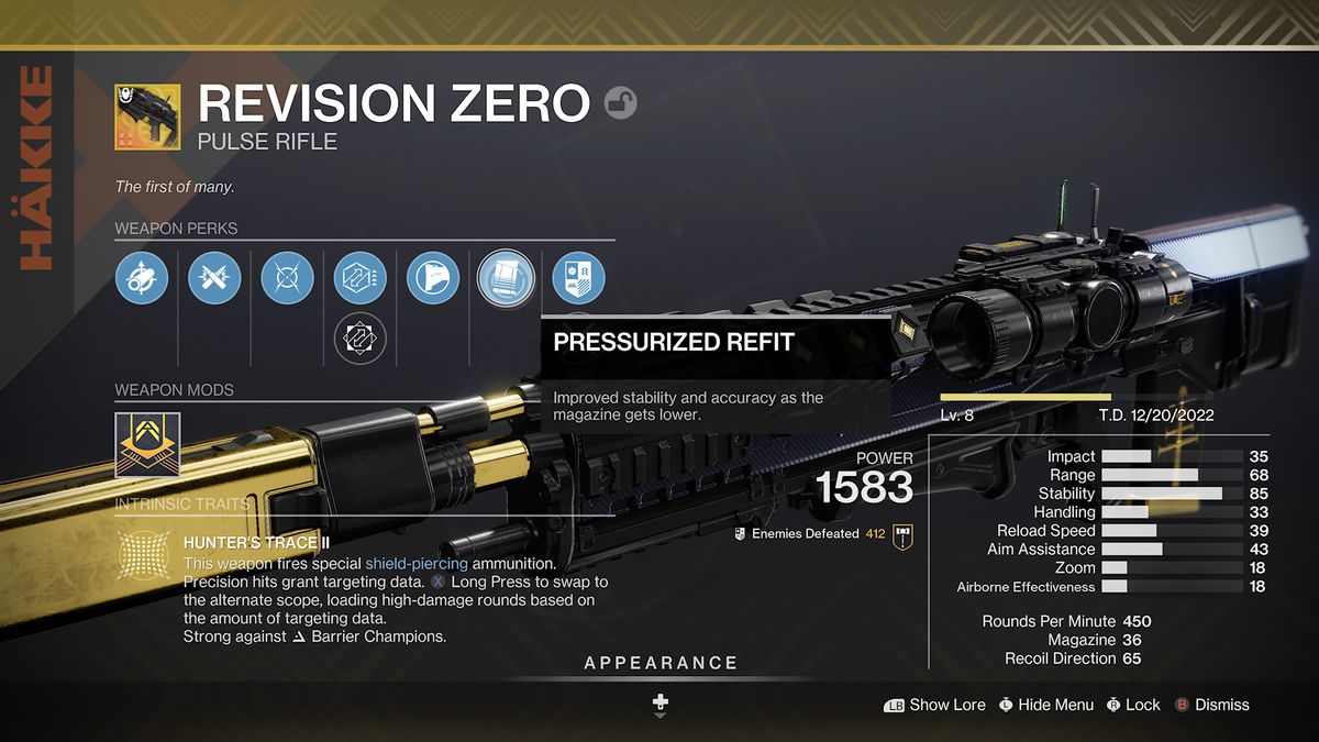 How to complete the Destiny 2 Revision Zero Exotic weapon quest