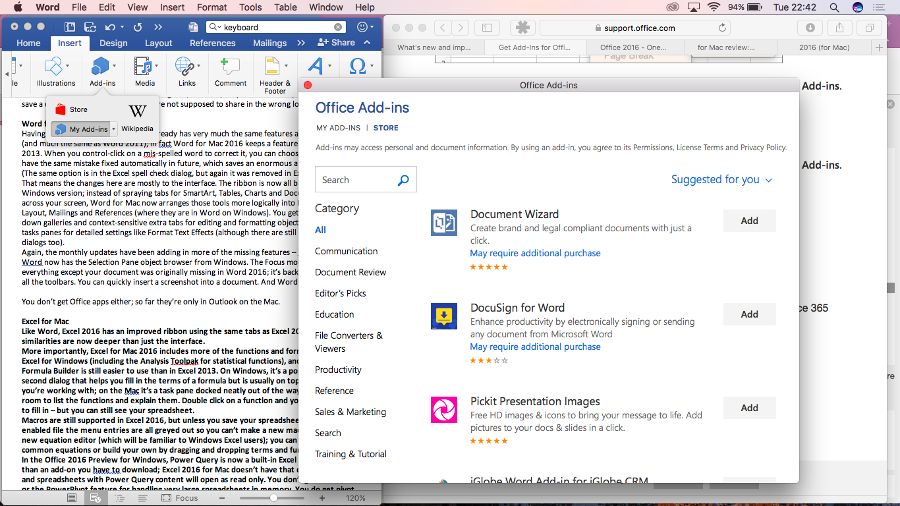 Word, Excel and PowerPoint - Microsoft Office 2016 for Mac review ...