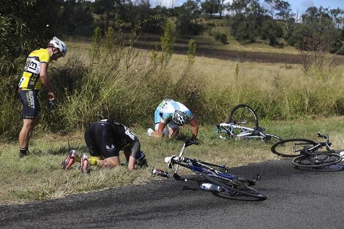 A crash brought down Karl Evans (Budget Forklifts) but he still managed to finish in 17th place on the stage
