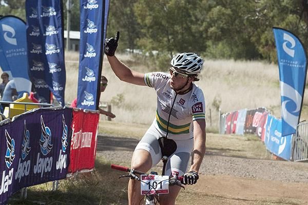 Numero uno: Neil Van Der Ploeg from Victoria takes out the men's under 23 cross country.