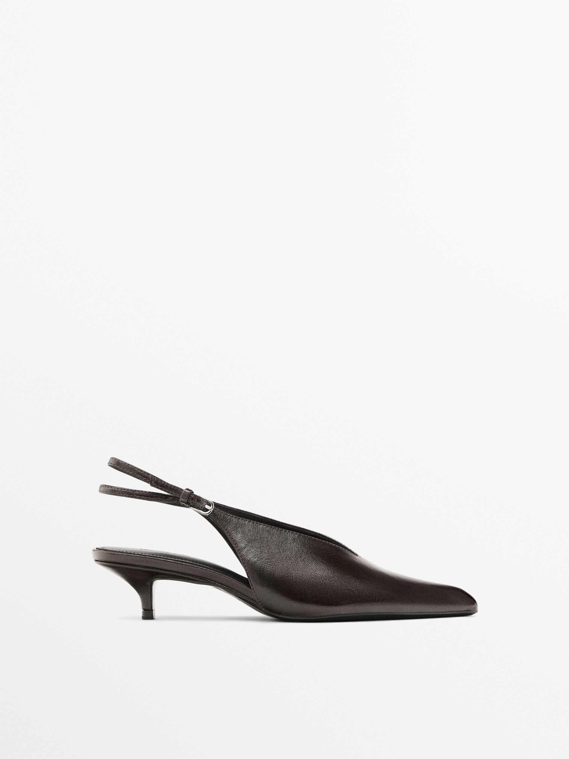 Leather High-Heel Mules