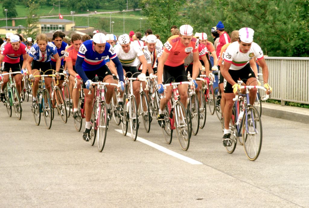 The front end of the race at the 1983 Worlds