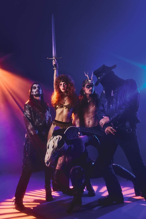 Press shots of fantasy doom band Castle Rat