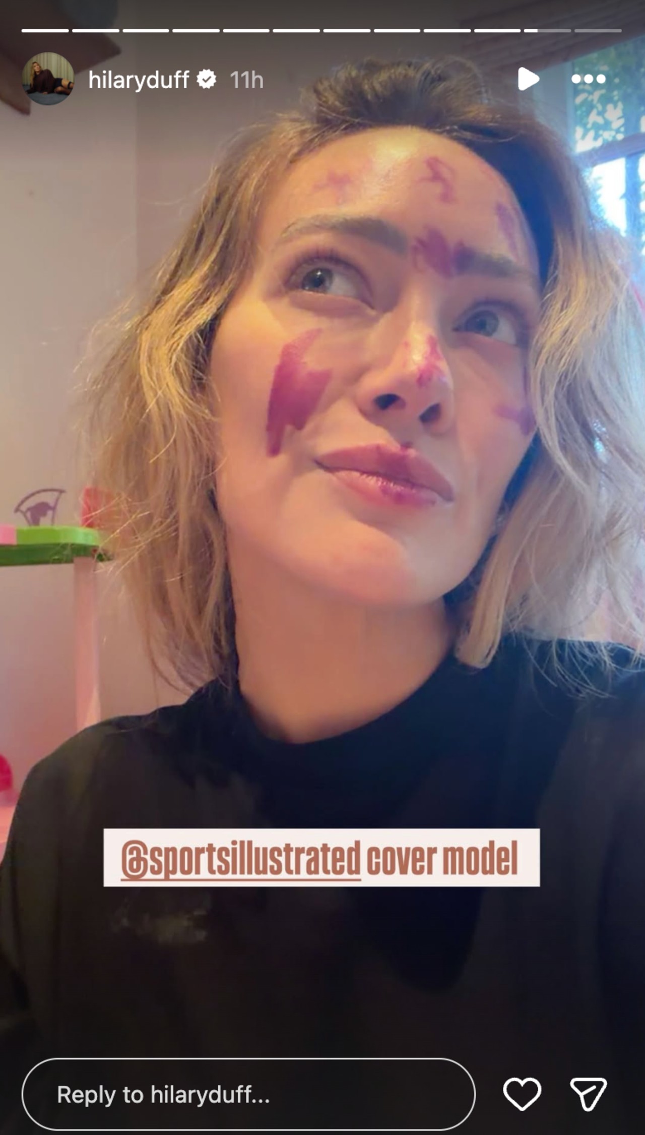 Hilary Duff's Instagram story.