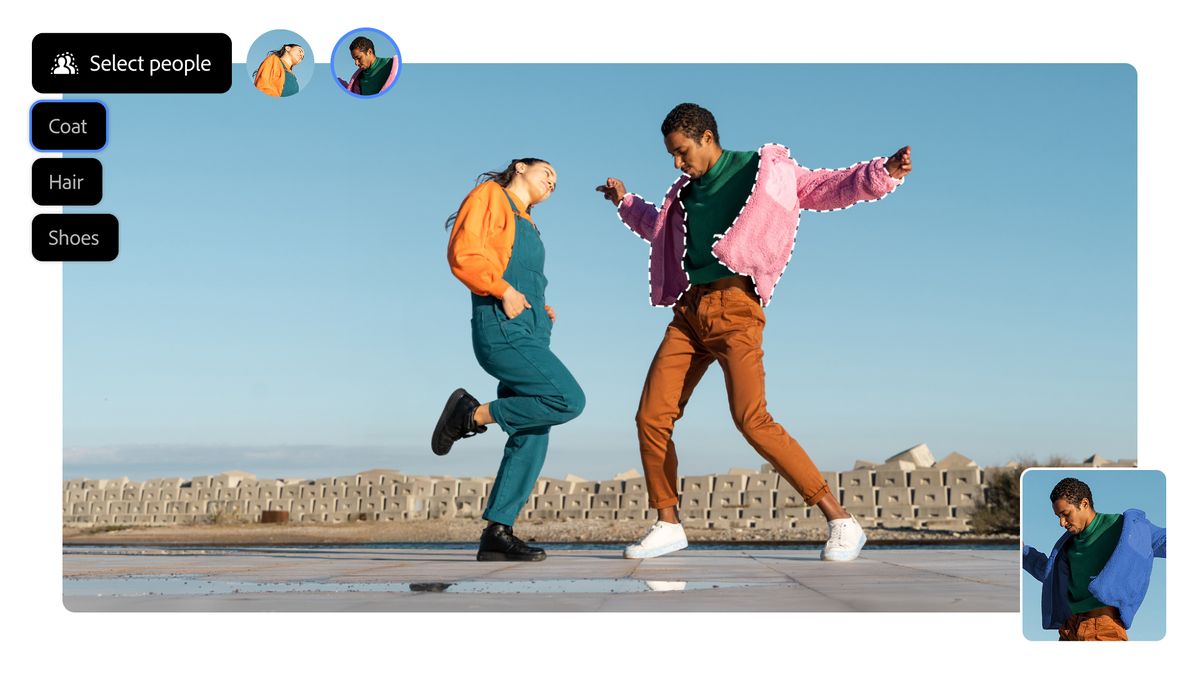 Screenshots from Adobe Creative Cloud software