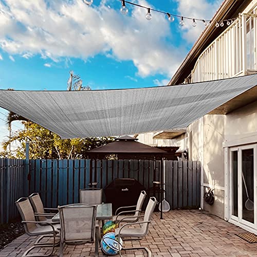 Dripex Sun Shade Sail Waterproof Rectangle Canopy, 4x5m Pes Polyester 95% Uv Block Shade Cover Sunscreen With Free Rope for Patio Party Backyard Lawn Garden Outdoor Activities, Grey