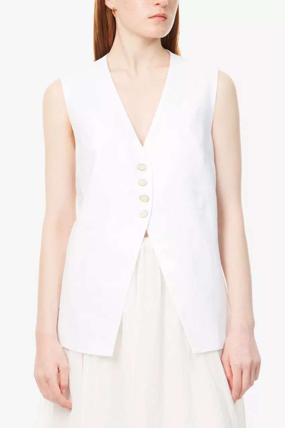 Dissh Knox V-neck Linen Vest