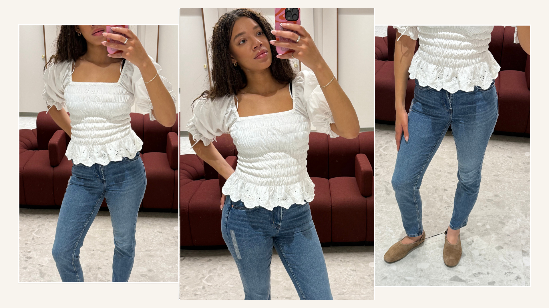 Junior fashion editor Imani wears the marks and spencer sienna straight jeans try on 2026