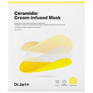 The packaging of Dr. Jart+ Ceramidin Cream-Infused Mask