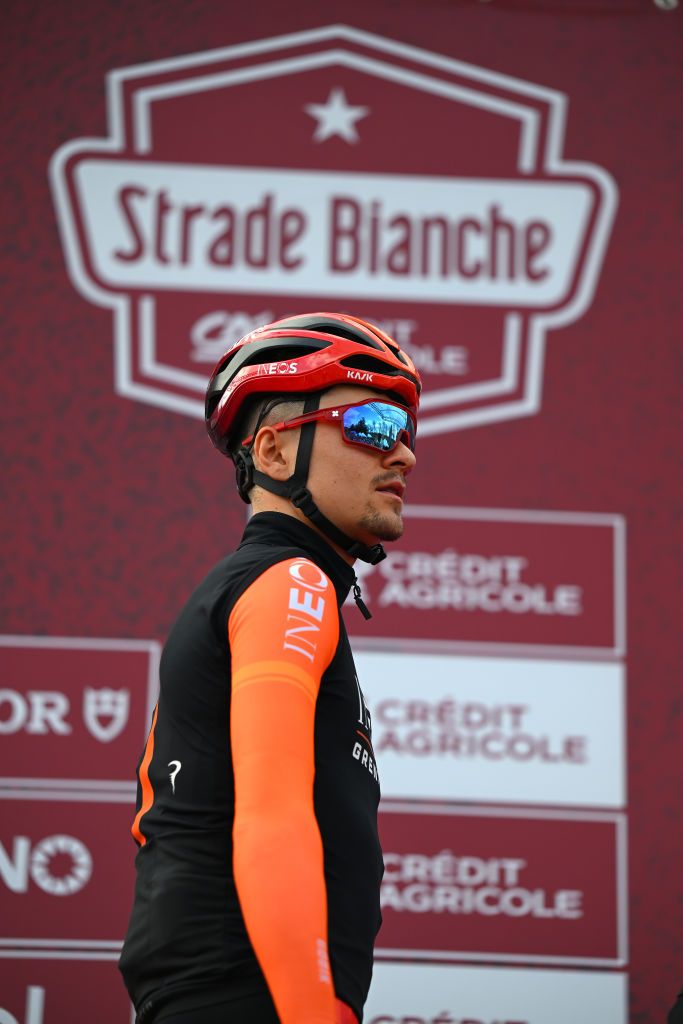 The start of Strade Bianche 2024