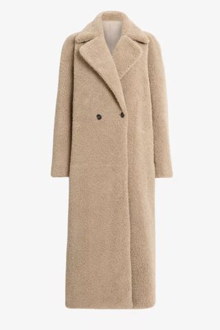 All Saints Freddie reversible recycled-polyester faux-fur coat