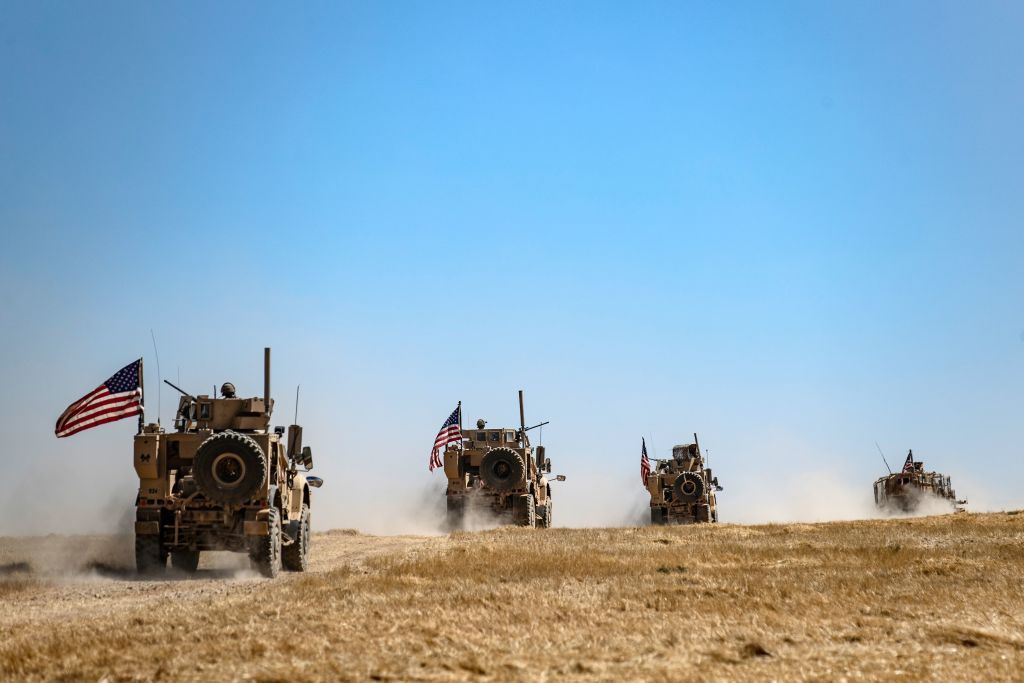 A U.S. military convoy.