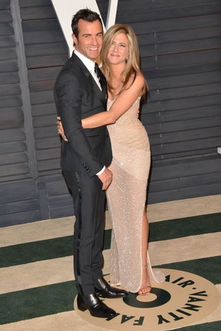 Jennifer Aniston & Justin Theroux At The Oscar After Parties, 2015