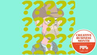 What are NFTs? An image of a Bored Ape Yacht Club NFT with question marks over it
