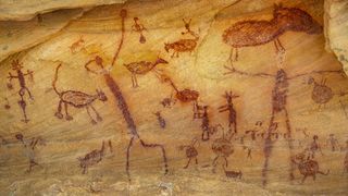 Cave paintings at the Pedra Furada site indicate humans were there at some point in prehistory.
