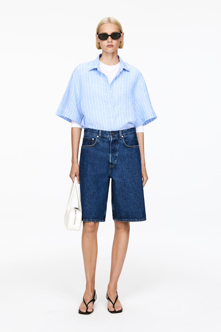 Long Denim Shorts