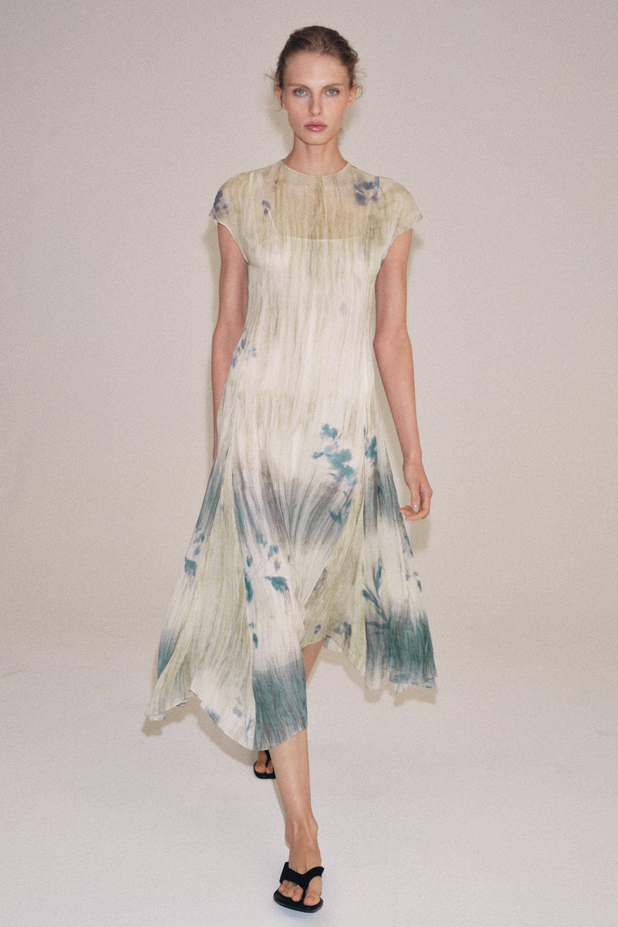 Zw Collection Printed Midi Dress