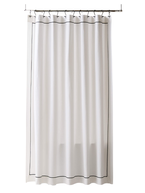 Marisal White and Black Shower Curtain