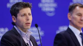 Sam Altman, chief executive officer of OpenAI, pictured during a panel discussion at the World Economic Forum (WEF) in Davos, Switzerland, on Thursday, Jan. 18, 2024. 