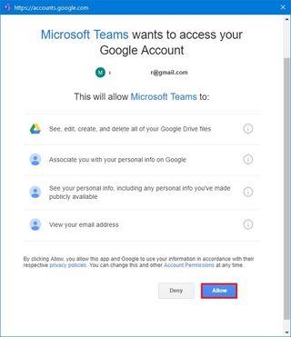 Google Drive permissions for Teams