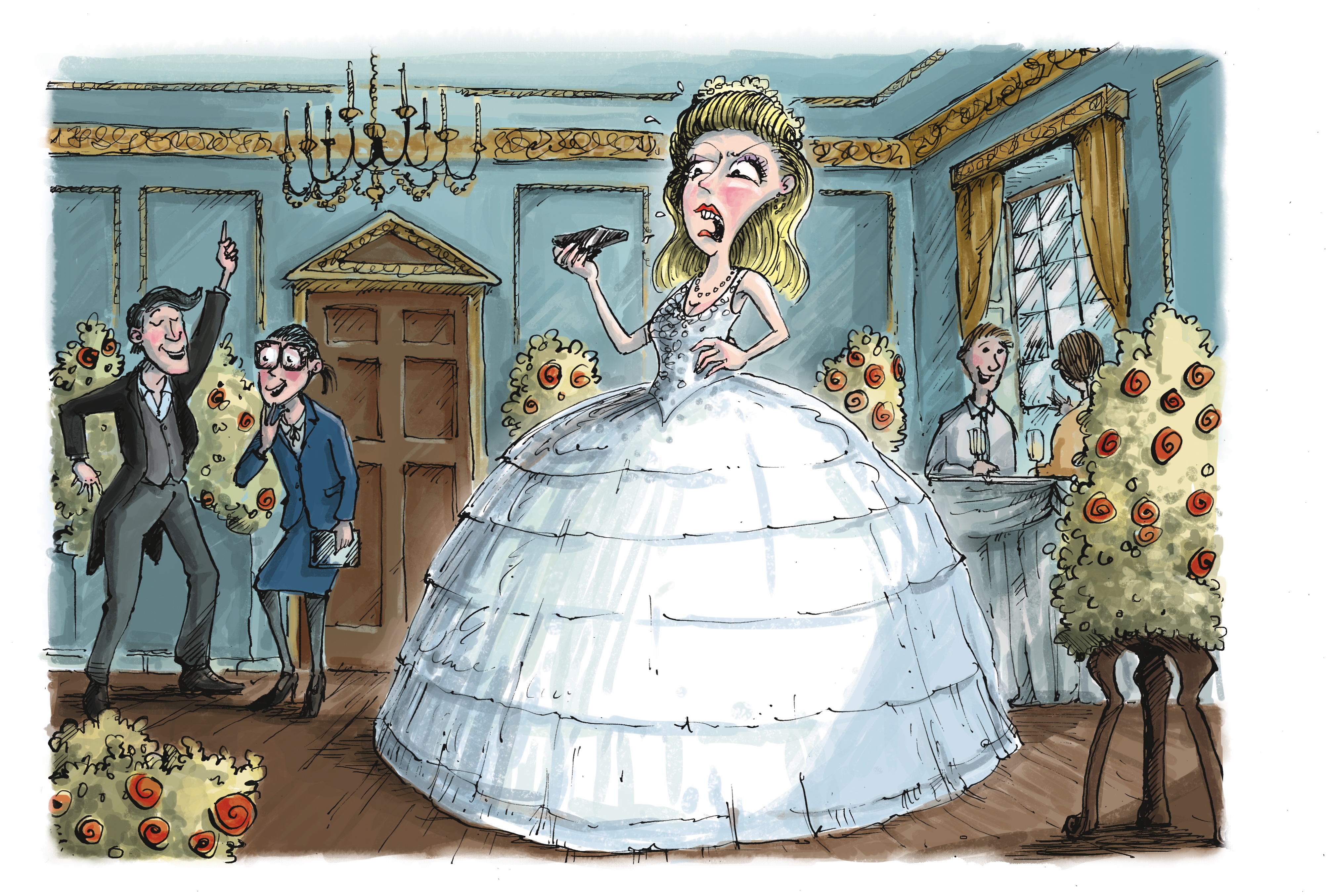 Wedding stereotype illustrations