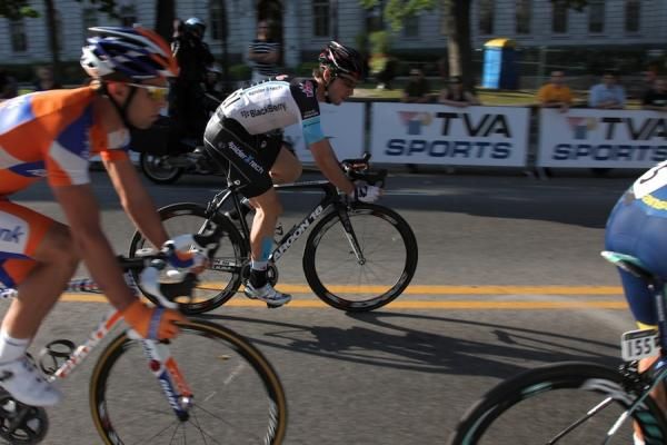 Spidertech's Zach Bell was watchful of the competition