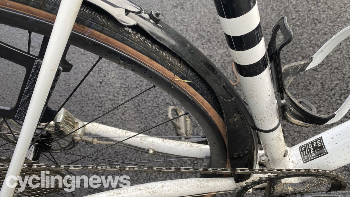 Closeup of Crud Road Racer Mk3 mudguards
