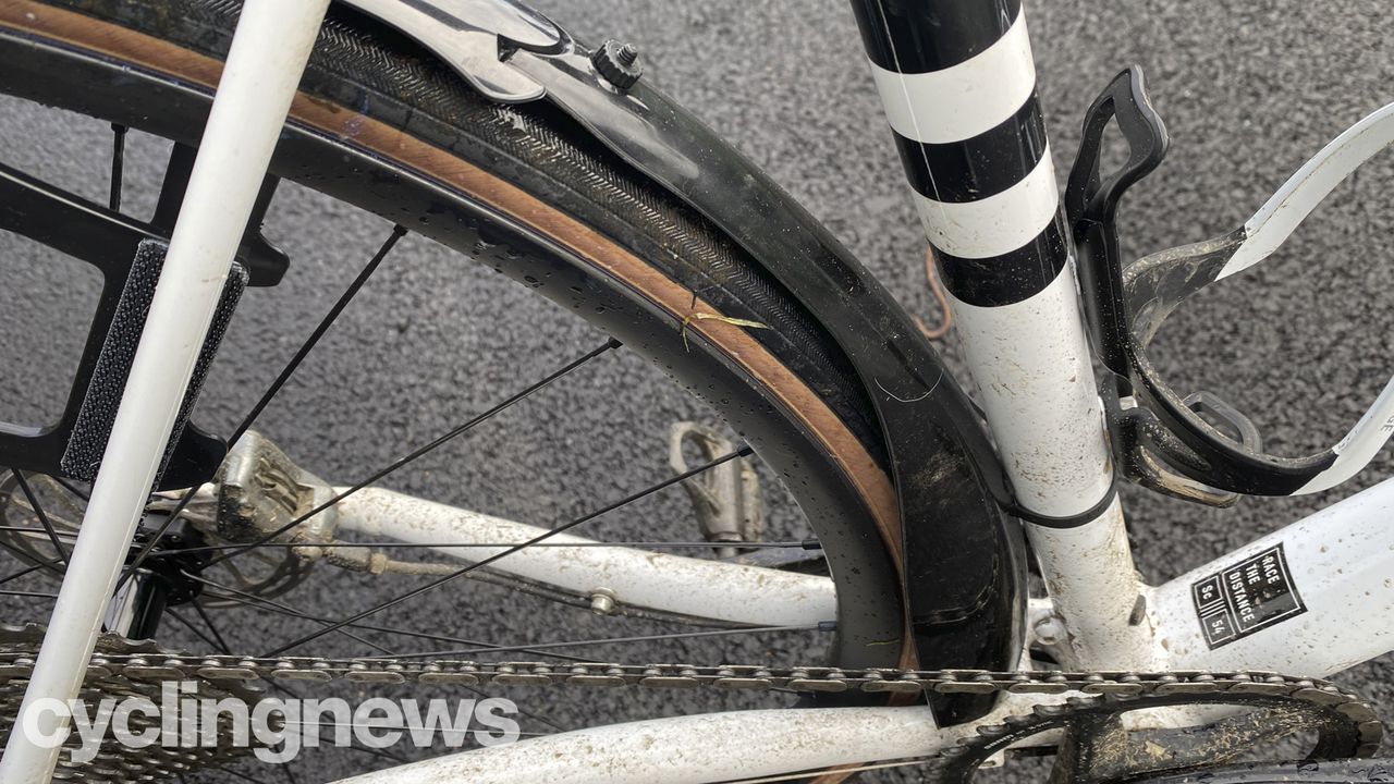 Closeup of Crud Road Racer Mk3 mudguards