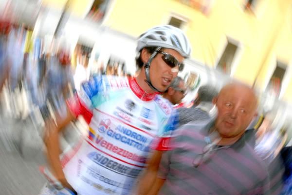 Franco Pellizotti at the start of the Trofeo Melinda
