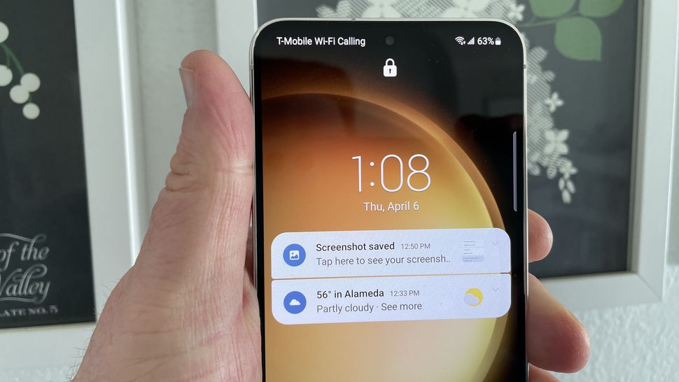 show messages on lock screen samsung s23