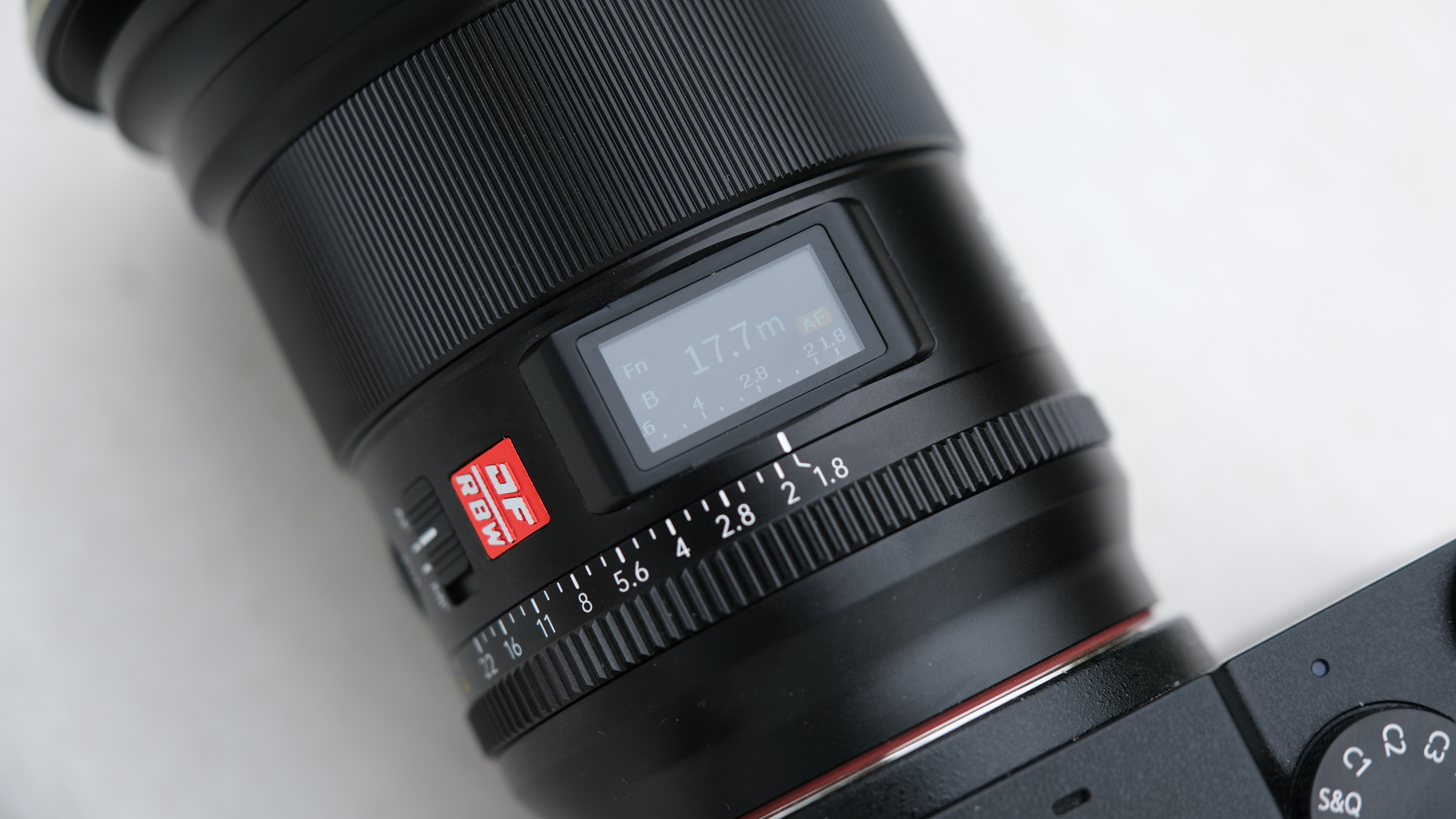 Viltrox AF 16mm F1.8 camera lens on a Lumix S9 camera