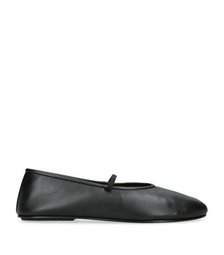 Womens the Row Black Leather Ballet Flats | Harrods Uk