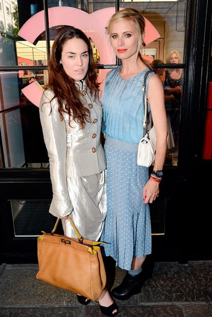 Tallulah Harlech and Laura Bailey at Chanel's pop-up beauty shop launch in Covent Garden, London