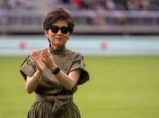 Michele Kang during a game at Audi Field in Washington, DC