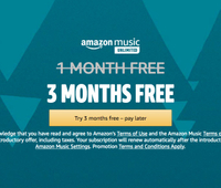 Amazon Music Unlimited: Three months for free